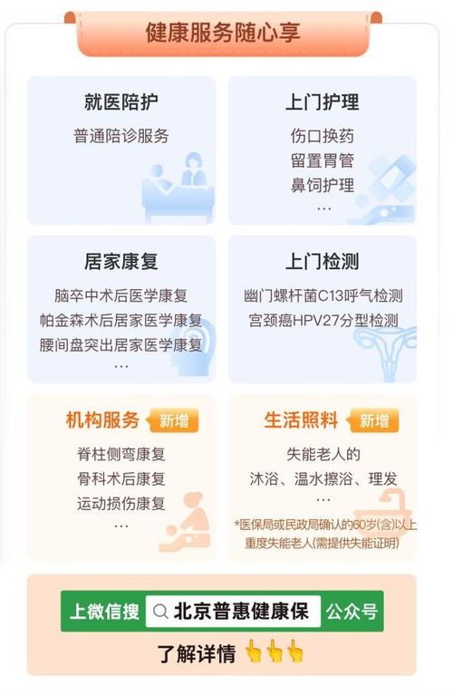 就医陪护 上门护理 居家康复 北京普惠健康保服务增至49项